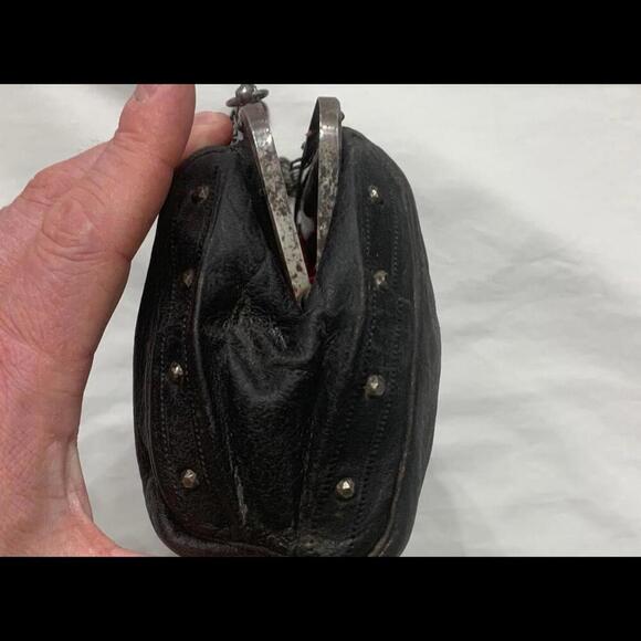 Antique civil war era Brevete Leather locking Black handmade Messenger B… - Picture 11 of 14